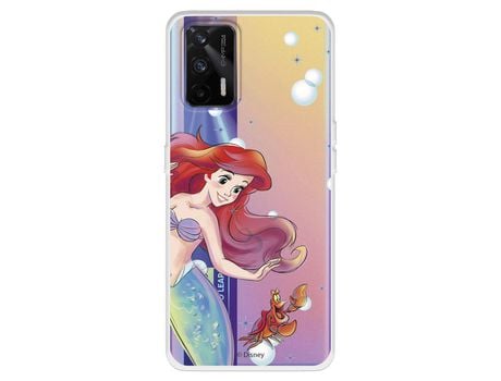 Funda para Realme GT Oficial de Disney Ariel y Sebastián Burbujas - La Sirenita