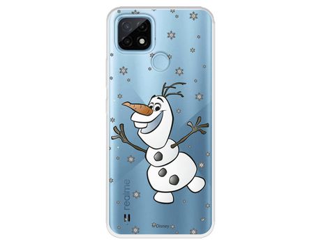 Funda para Realme C21 Oficial de Disney Olaf Transparente - Frozen