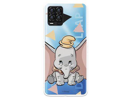 Funda para Realme 8 Oficial de Disney Dumbo Silueta Transparente - Dumbo