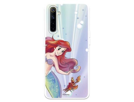 Funda para Realme 6 Oficial de Disney Ariel y Sebastián Burbujas - La Sirenita