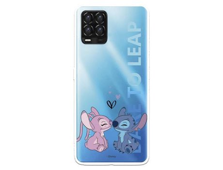 Funda para Realme 8 Oficial de Disney Angel & Stitch Beso - Lilo & Stitch