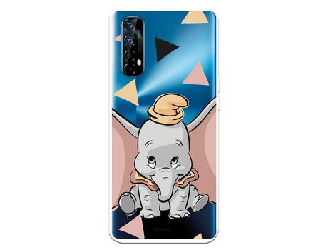 Funda para Realme 7 Oficial de Disney Dumbo Silueta Transparente - Dumbo