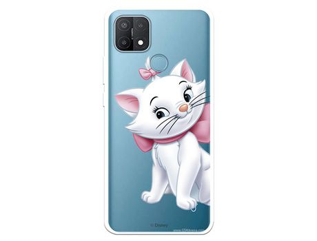 Funda para Oppo A15 Oficial de Disney Marie Silueta - Los Aristogatos