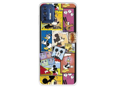 Funda para Motorola Moto G9 Plus Oficial de Disney Mickey Comic - Clássicos Disney