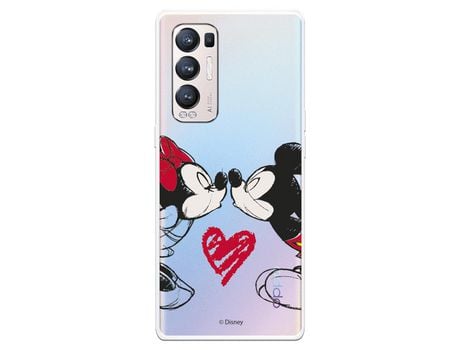 Funda para Oppo Find X3 Neo Oficial de Disney Mickey y Minnie Beso - Clássicos Disney