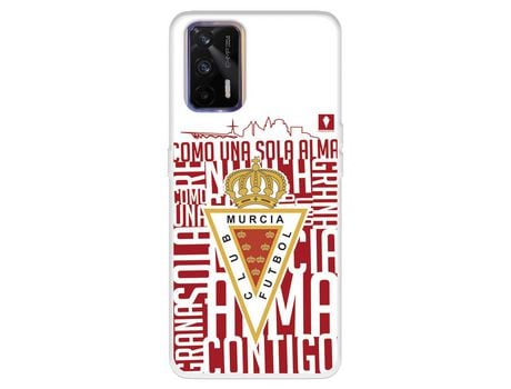 Funda para Realme GT del Real Murcia Escudo Fondo Blanco - Licencia Oficial Real Murcia