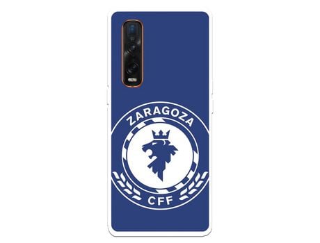 Funda para Oppo Find X2 Pro del Zaragoza CF Femenino Escudo Grande Fondo Azul - Licencia Oficial Zaragoza CF Femenino