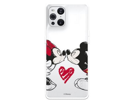 Funda para Oppo Find X3 Pro Oficial de Disney Mickey y Minnie Beso - Clássicos Disney