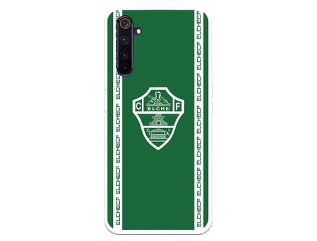 Funda para Realme 6 Pro del Elche CF Escudo Fondo Verde Escudo Fondo Verde - Licencia Oficial Elche CF