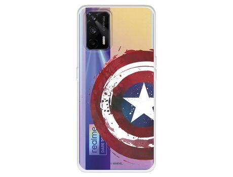 Funda para Realme GT Oficial de Marvel Capitan América Escudo Transparente - Marvel