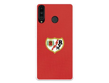 Funda para Huawei P30 Lite del Rayo Vallecano Escudo Fondo Rojo - Licencia Oficial Rayo Vallecano