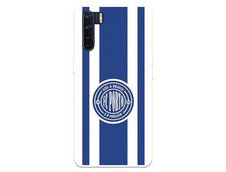 Funda para Oppo A91 del Futebol Club Oporto Escudo Escudo y Rayas - Licencia Oficial Futebol Club Oporto