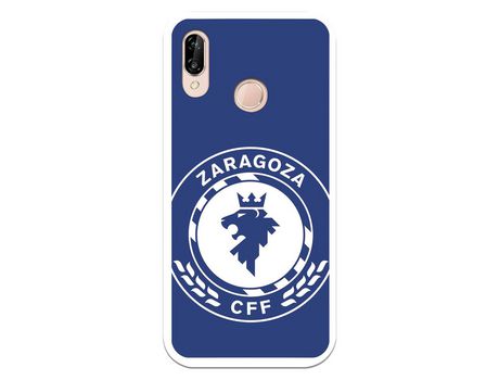 Funda para Huawei P20 Lite del Zaragoza CF Femenino Escudo Grande Fondo Azul - Licencia Oficial Zaragoza CF Femenino