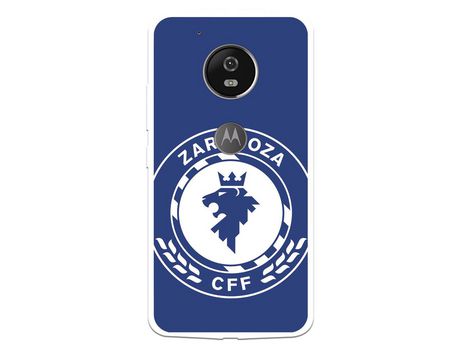 Funda para Motorola Moto G5 del Zaragoza CF Femenino Escudo Grande Fondo Azul - Licencia Oficial Zaragoza CF Femenino