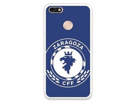 Funda para Huawei Y6 Pro 2017 del Zaragoza CF Femenino Escudo Grande Fondo Azul - Licencia Oficial Zaragoza CF Femenino