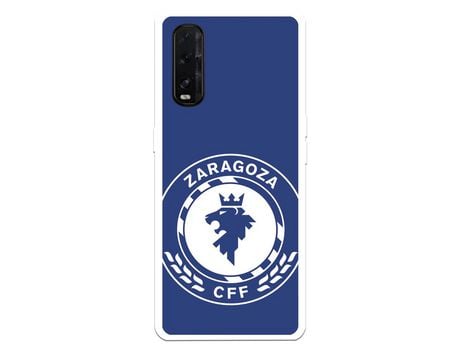 Funda para Oppo Find X2 del Zaragoza CF Femenino Escudo Grande Fondo Azul - Licencia Oficial Zaragoza CF Femenino