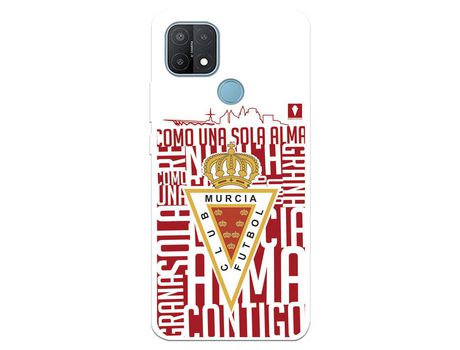 Funda para Oppo A15 del Real Murcia Escudo Fondo Blanco - Licencia Oficial Real Murcia