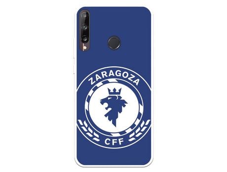 Funda para Huawei P40 Lite E del Zaragoza CF Femenino Escudo Grande Fondo Azul - Licencia Oficial Zaragoza CF Femenino