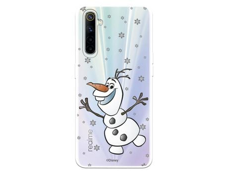 Funda para Realme 6 Oficial de Disney Olaf Transparente - Frozen