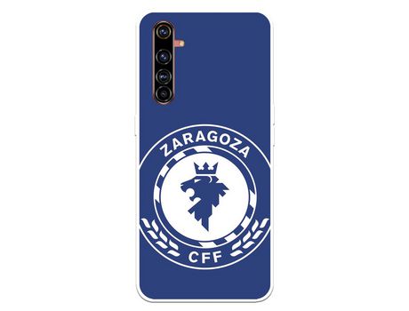 Funda para Realme X50 Pro 5G del Zaragoza CF Femenino Escudo Grande Fondo Azul - Licencia Oficial Zaragoza CF Femenino