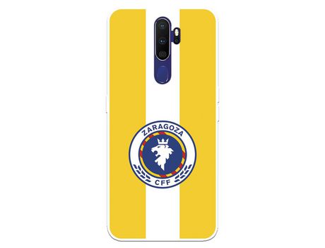 Funda para Oppo A9 2020 del Zaragoza CF Femenino Escudo Fondo Amarillo - Licencia Oficial Zaragoza CF Femenino