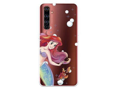 Funda para Realme X50 Pro Oficial de Disney Ariel y Sebastián Burbujas - La Sirenita