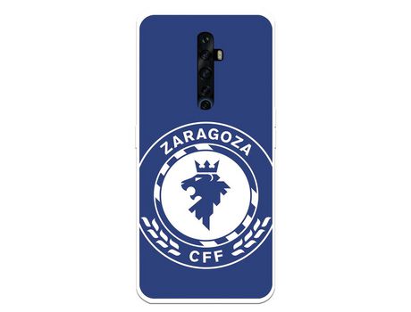 Funda para Oppo Reno2 Z del Zaragoza CF Femenino Escudo Grande Fondo Azul - Licencia Oficial Zaragoza CF Femenino