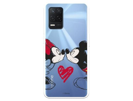 Funda para Realme 8 5G Oficial de Disney Mickey y Minnie Beso - Clássicos Disney