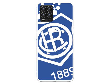 Funda para Realme 8 del Recre Escudo Fondo Azul - Licencia Oficial Real Club Recreativo de Huelva