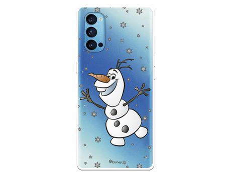 Funda para Oppo Reno4 5G Oficial de Disney Olaf Transparente - Frozen