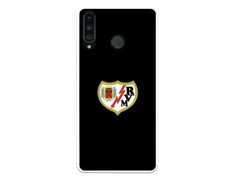 Funda para Huawei P30 Lite del Rayo Vallecano Escudo Fondo Negro - Licencia Oficial Rayo Vallecano