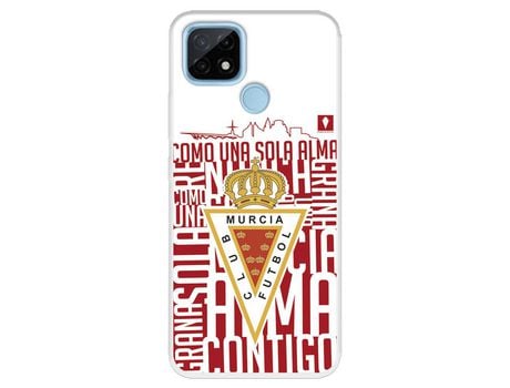 Funda para Realme C21 del Real Murcia Escudo Fondo Blanco - Licencia Oficial Real Murcia