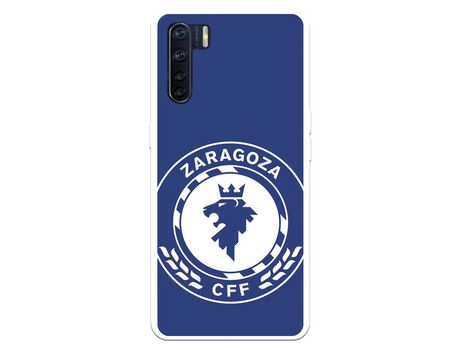 Funda para Oppo A91 del Zaragoza CF Femenino Escudo Grande Fondo Azul - Licencia Oficial Zaragoza CF Femenino