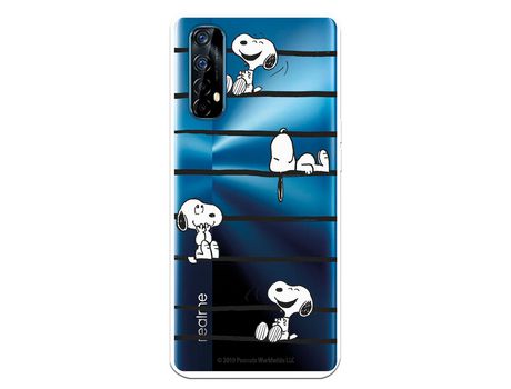 Funda para Realme 7 Oficial de Peanuts Snoopy rayas - Snoopy