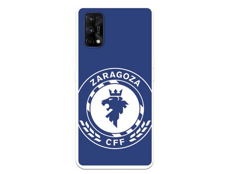 Funda para Realme 7 Pro del Zaragoza CF Femenino Escudo Grande Fondo Azul - Licencia Oficial Zaragoza CF Femenino