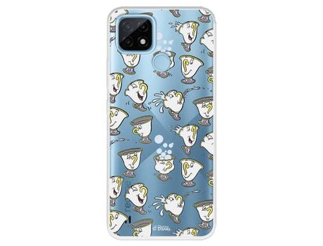 Funda para Realme C21 Oficial de Disney Chip Potts Siluetas - La Bella y la Bestia