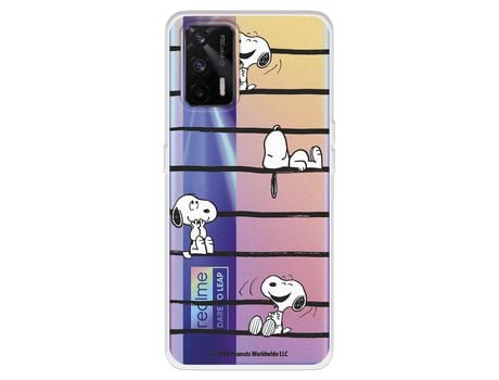 Funda para Realme GT Oficial de Peanuts Snoopy rayas - Snoopy