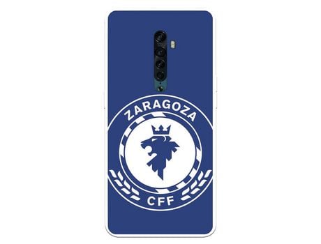 Funda para Oppo Reno2 del Zaragoza CF Femenino Escudo Grande Fondo Azul - Licencia Oficial Zaragoza CF Femenino