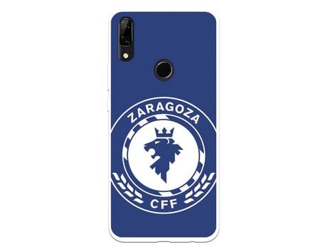 Funda para Huawei P Smart Z del Zaragoza CF Femenino Escudo Grande Fondo Azul - Licencia Oficial Zaragoza CF Femenino