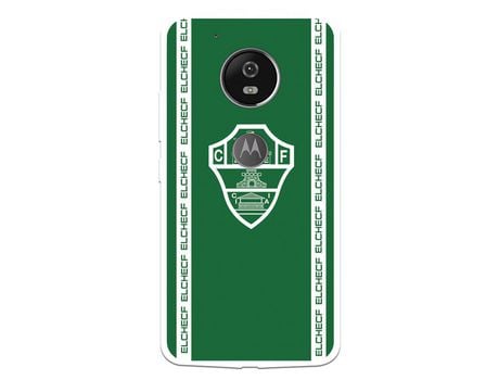 Funda para Motorola Moto G5 del Elche CF Escudo Fondo Verde Escudo Fondo Verde - Licencia Oficial Elche CF