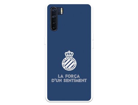 Funda para Oppo A91 del RCD Espanyol Escudo Fondo Azul Escudo Fondo Azul - Licencia Oficial RCD Espanyol