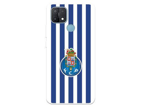 Funda para Oppo A15 del Futebol Club Oporto Escudo Rayas - Licencia Oficial Futebol Club Oporto