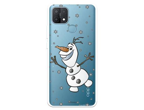 Funda para Oppo A15 Oficial de Disney Olaf Transparente - Frozen