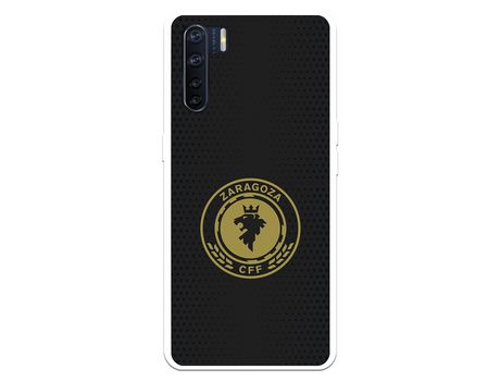 Funda para Oppo A91 del Zaragoza CF Femenino Escudo Fondo Negro - Licencia Oficial Zaragoza CF Femenino