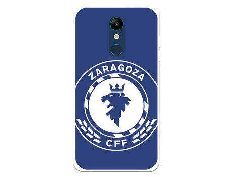 Funda para LG K11 del Zaragoza CF Femenino Escudo Grande Fondo Azul - Licencia Oficial Zaragoza CF Femenino