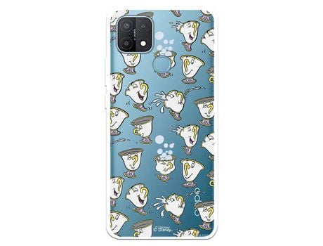 Funda para Oppo A15 Oficial de Disney Chip Potts Siluetas - La Bella y la Bestia