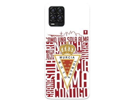 Funda para Realme 8 del Real Murcia Escudo Fondo Blanco - Licencia Oficial Real Murcia