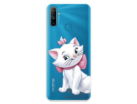 Funda para Realme C3 Oficial de Disney Marie Silueta - Los Aristogatos