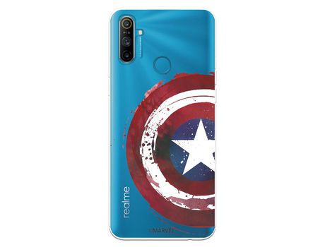 Funda para Realme C3 Oficial de Marvel Capitan América Escudo Transparente - Marvel