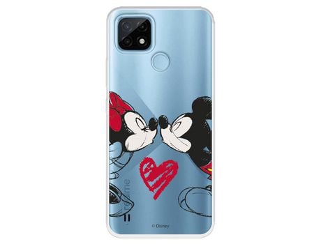 Funda para Realme C21 Oficial de Disney Mickey y Minnie Beso - Clássicos Disney